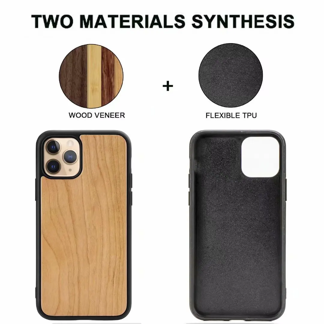 iphone 8 plus case 100% Natural Bamboo Wooden Hard Cover For iPhone 12 11 Pro Max XS XR mini 7 8 Plus Real Walnut palisander Cherry Wood Skin Cases iphone 8 plus silicone case