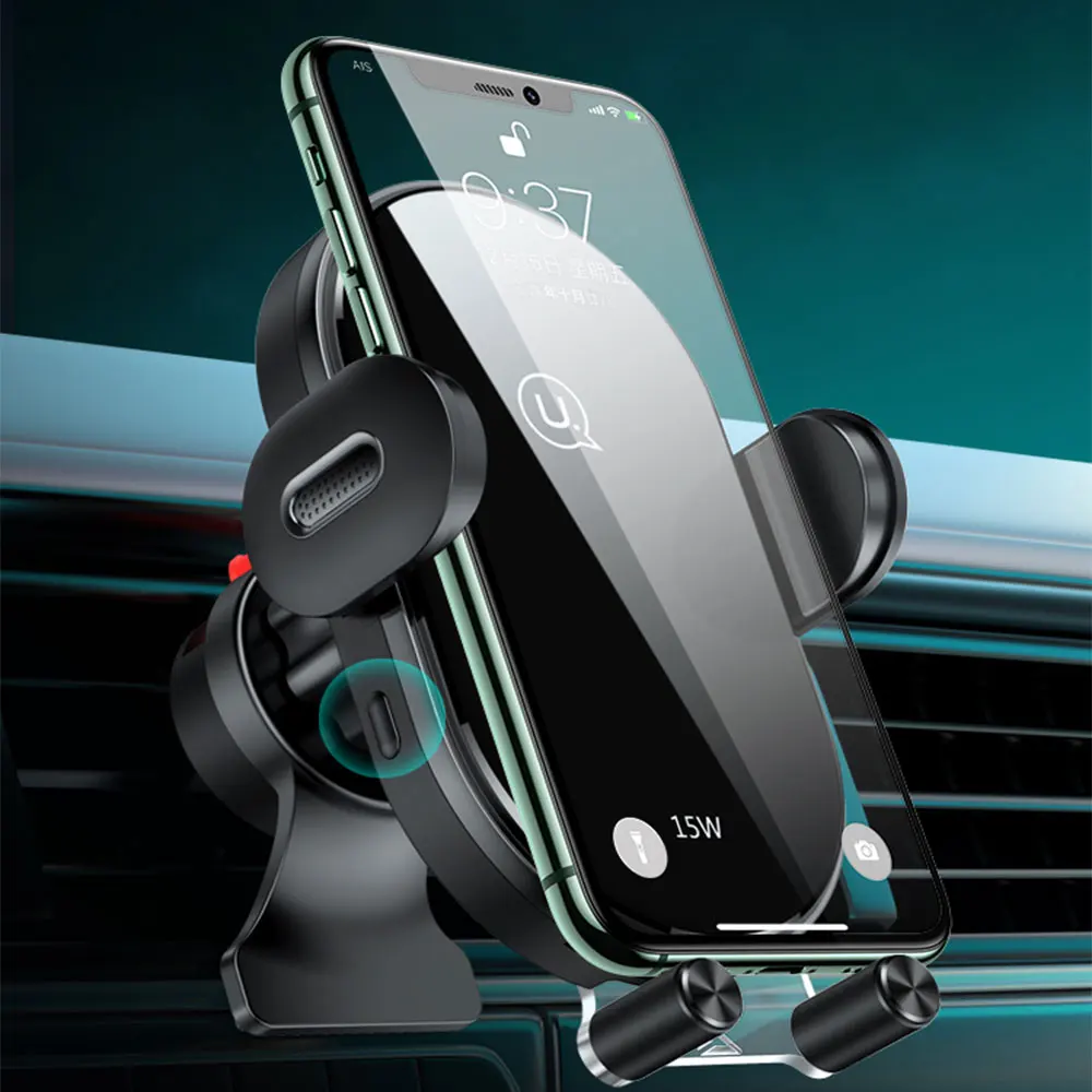USAMS Wireless Phone Charging Car Holder Automatic
