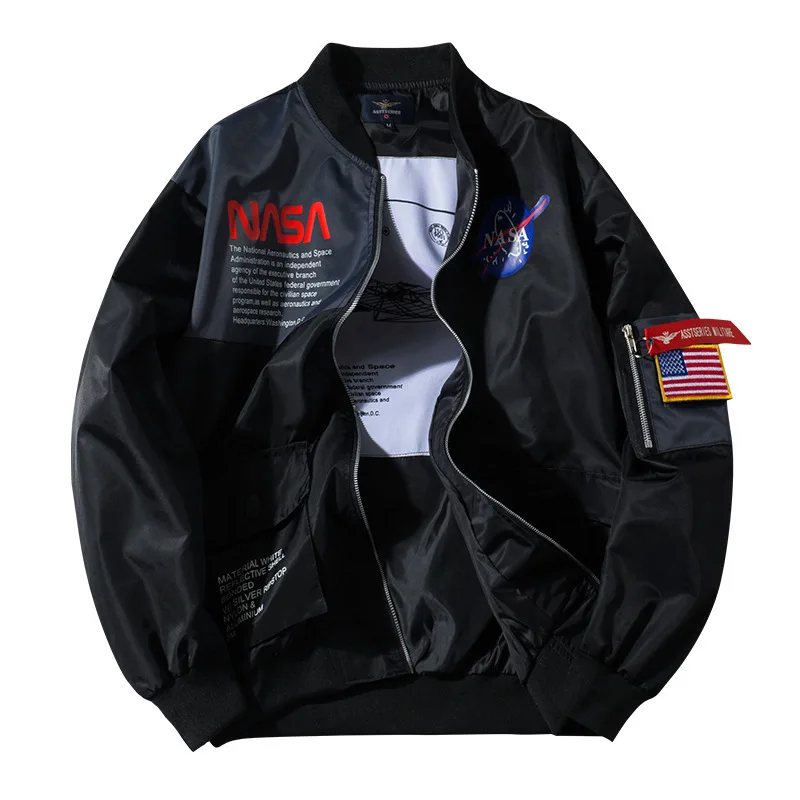

Chaquetas Hombre 2019 Bomber Jacket Men Hip Hop Letter Design Loose Windbreaker Pilot Jacket Coat Mens Japanese Streetwear M-4XL