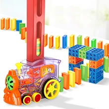 80 шт. прозрачный конструктор домино игрушка поезд автоматически выдает лицензию на детские развивающие игрушки подарок для мальчика