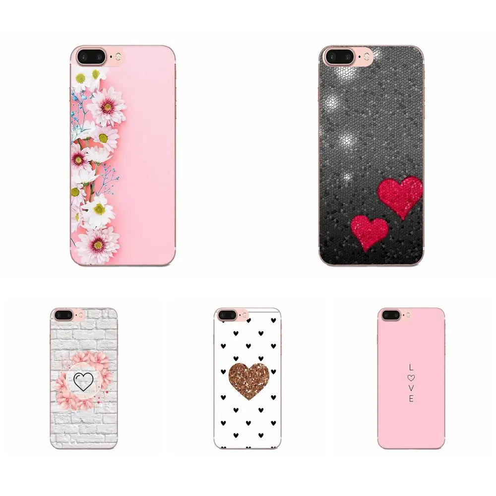 

For Samsung Galaxy Note 5 8 9 S3 S4 S5 S6 S7 S8 S9 S10 5G mini Edge Plus Lite Back Cases Slim Lovely Pink Heart
