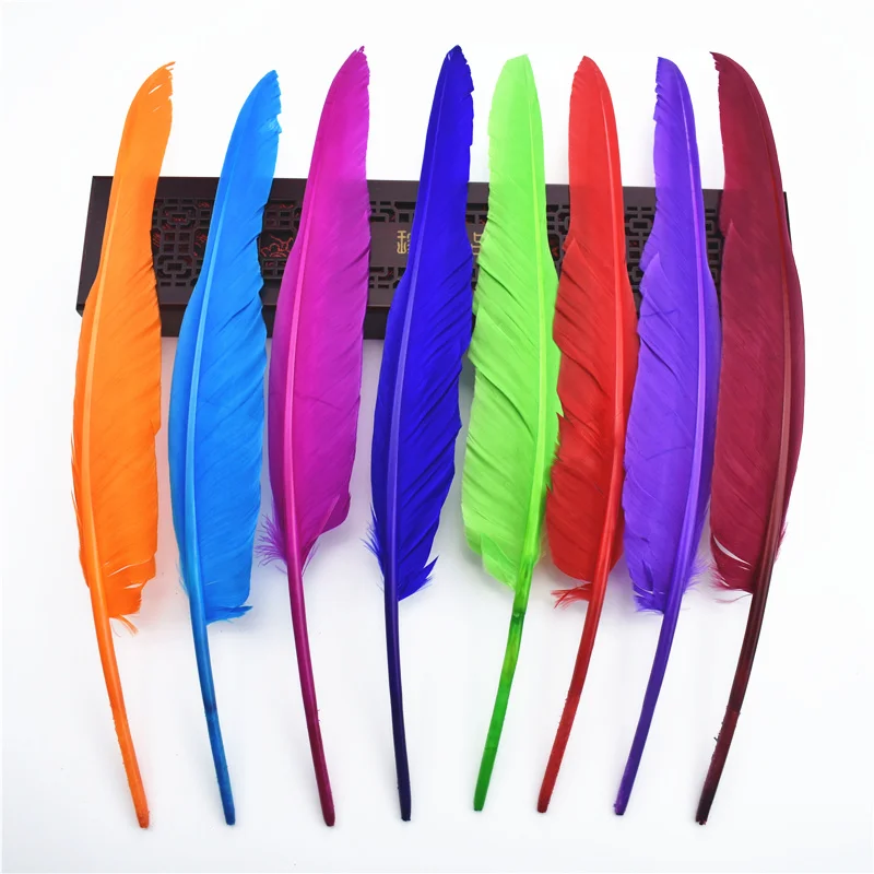

20Pcs/Lot Turkey Feathers Duck Pointer Wing Feathers for Crafts 25-30cm10-12" White Pheasant Feather Wedding Feathers Decoration