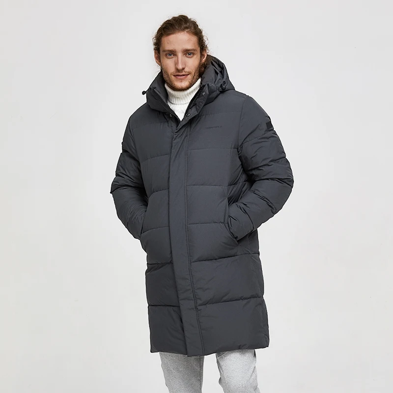 Tiger Force White Duck Down Jacket Men Winter Long Puffer Jackets Male Down Jacket with Hooded Casu - 4000088518483