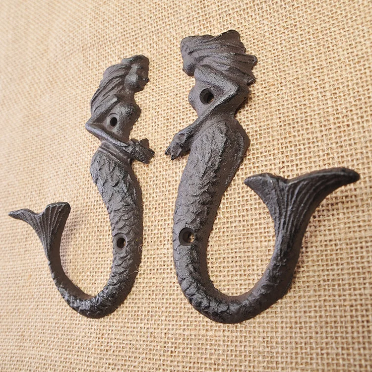 Perchero de Pared Metal para Colgar Llaves Iron Mermaid Wall Hanger