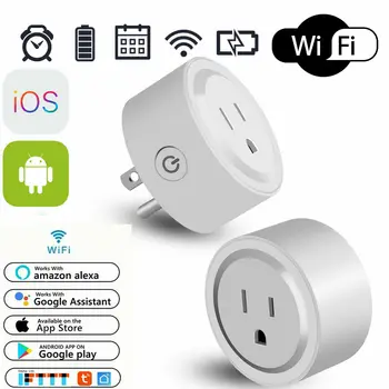 

2PCS Wifi Smart Socket EU/US Plug, Smart Plug WiFi Power Socket US Plug Switch Control For Mobile Phone Connected Plug