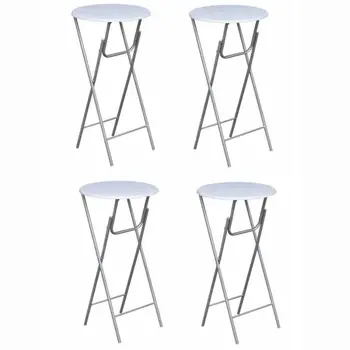

vidaXL Bar Tables 4 pcs with MDF Tabletop White