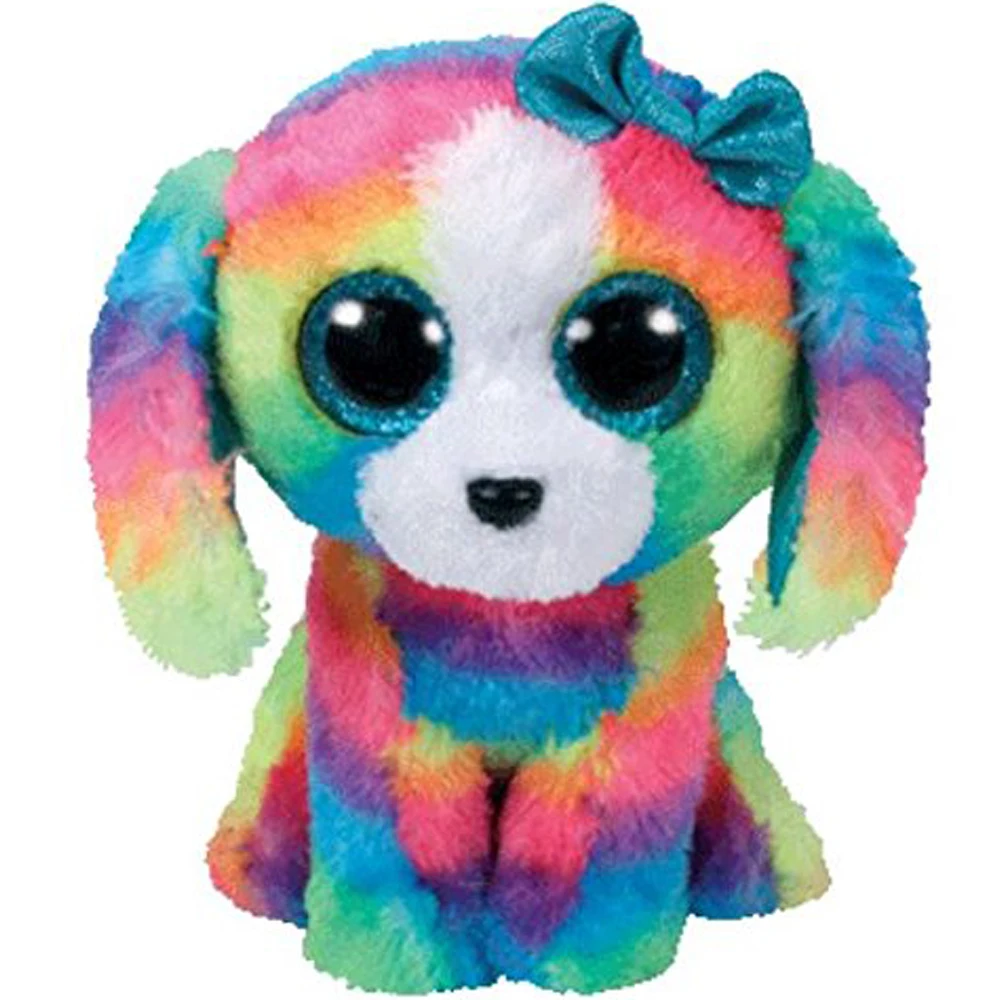 Lola the Dog Ty Beanie плюшевые куклы животных Единорог Сова Жираф мягкие игрушки пингвин летучая мышь кошка Boos собака 15 см - Цвет: Lola the Dog