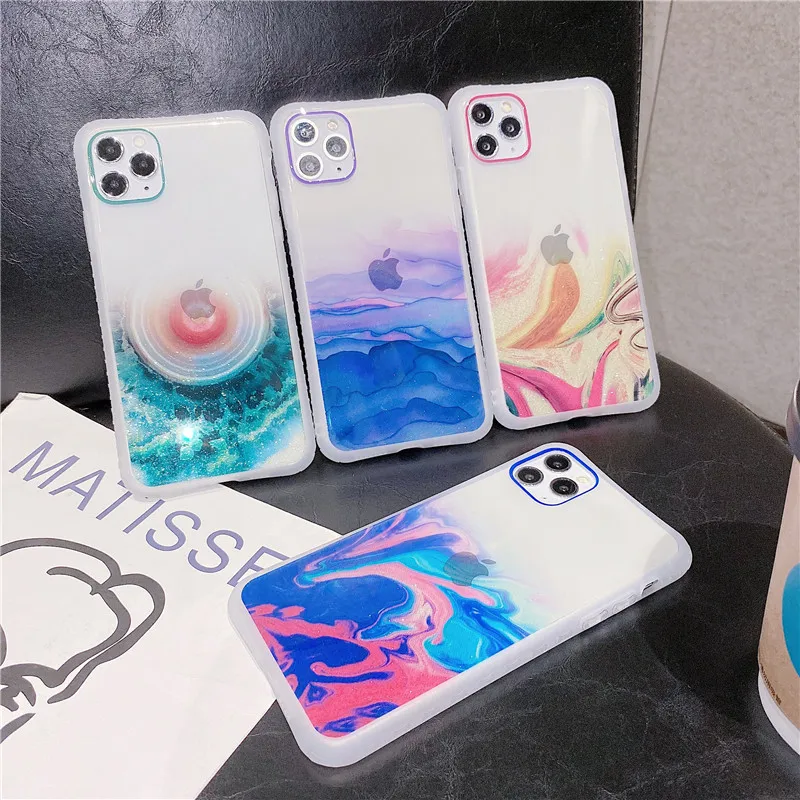 Роскошный чехол для телефона с абстрактной мраморной текстурой iphone 11 Pro Max 7 8 plus