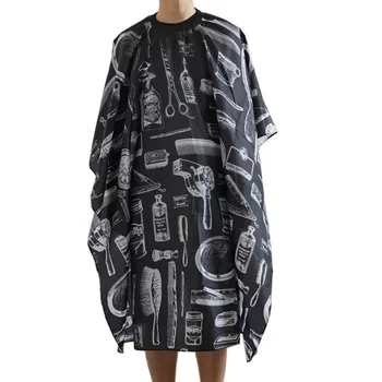 

Printed Barber Cape Neck Closure Adjustable Home Barber Shop Kids Adults Hairdressing Hairstyling Apron Barber Apron
