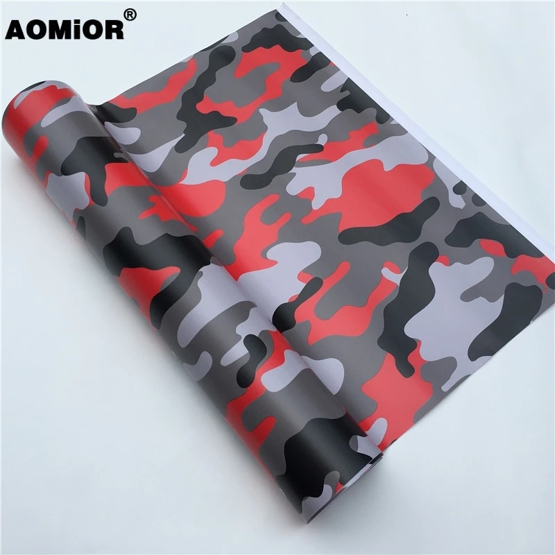 Red camo vinyl wrap (7)