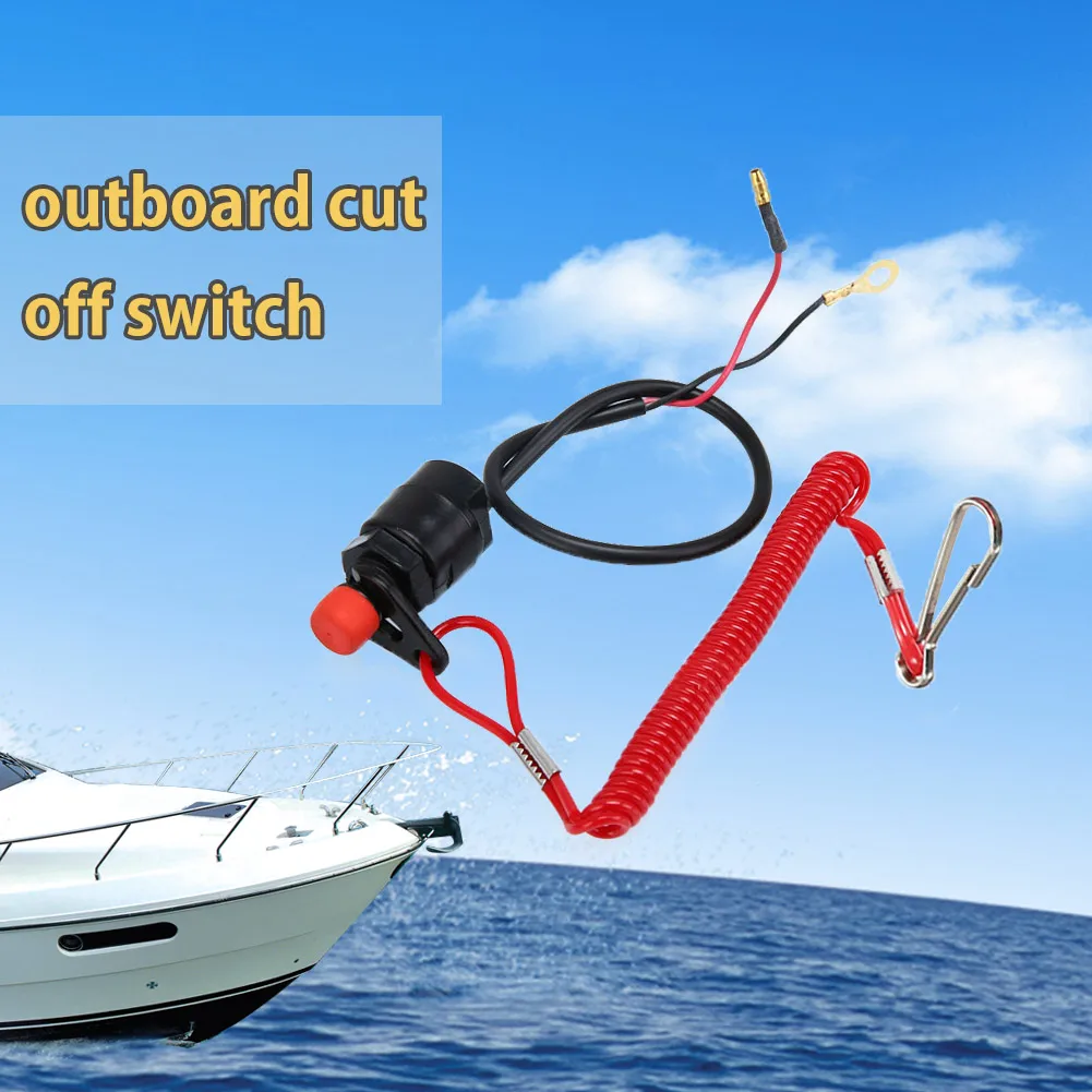 

Tether Automotive Accessories Practical Pulling Safety Switch Durable Outboard Cut Off With Lanyard Universal Waterproof
