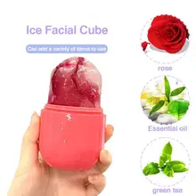 

Face Cooling Silicone Ice Cube Trays Massager Face Ice Roller Lifting Contouring Tool Reduce Acne Shrinking Pores Skin Care Tool