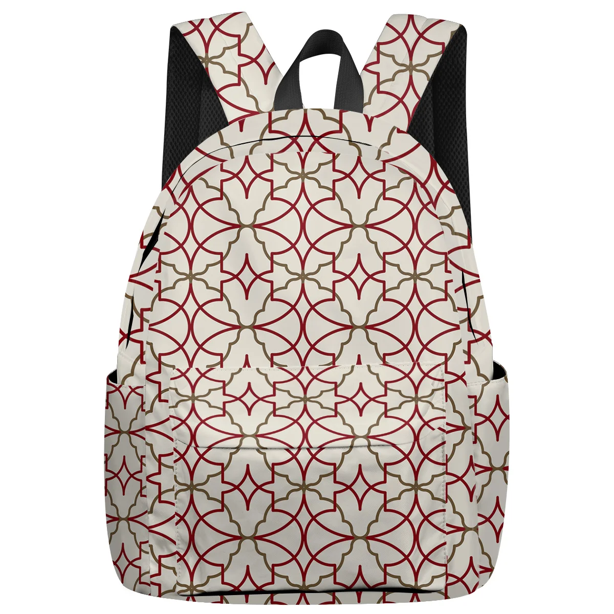 

Geometric Map Morocco Internal Frame Backpacks Night Light Reflective Soft And Comfortable Business Daypack School Backpack