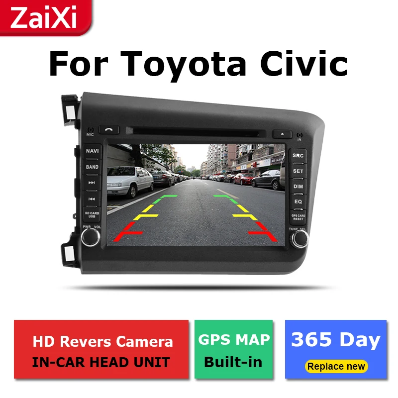 ZaiXi 2Din мультимедийный плеер для Honda Civic 2012 ~ 2015 Android радио GPS навигация IPS экран HiFi Wi Fi