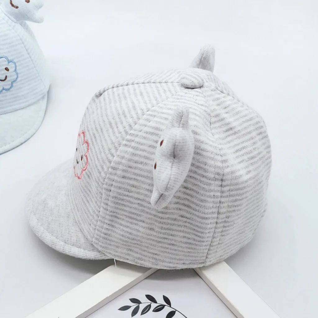 Модная детская шапка осень зима полосатый мультфильм звезды белые облака Наушники теплая вязаная шляпа бейсболка шапка# pingyou