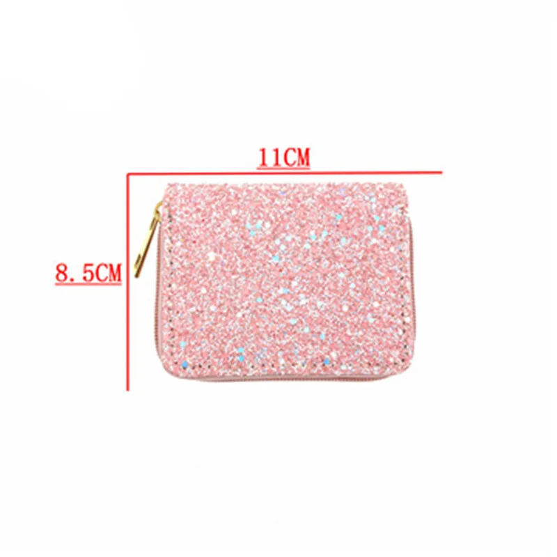Coin Purse Women Wallet Coin Wallet Laser Fluorescent Diamond Sequin PU Women&rsquo;s Wallet Colorful Coin Purse