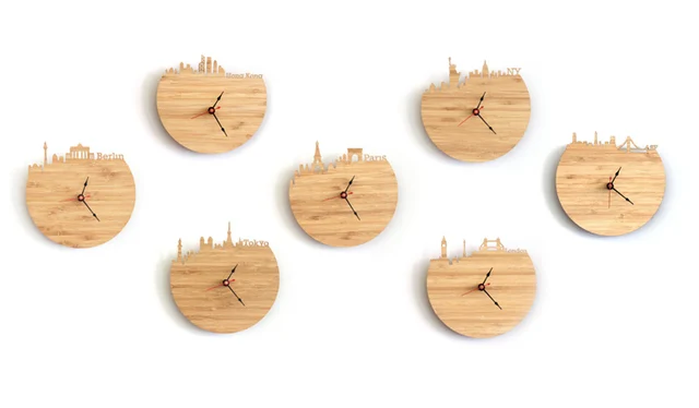 Osaka Skyline Wall Clock - Make a statement with this stunning city silhouette design.