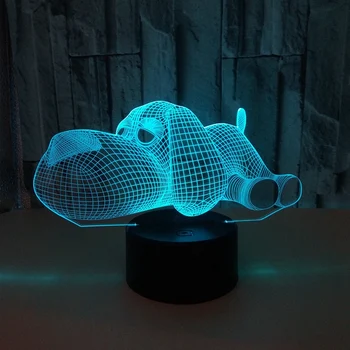 

Dog Lamp 3D Night Light Kids Toy LED 3D Press Table Lamp 7 Colors Flashing LED Light Christmas Decorations for Home