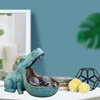 Resin Hippo Statue Dinosaur Figurines Hippo Ornament For Interior Big Mouth Keychain Container Storage Animal Gift Home Decor ► Photo 3/6