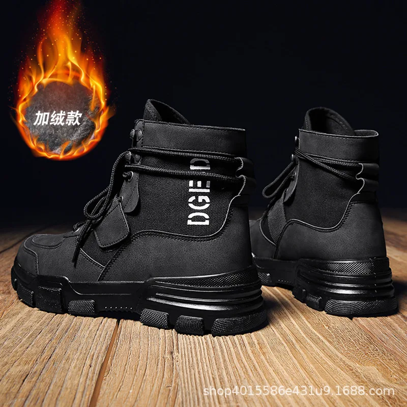 

Winter Trend England MEN'S SHOES Hight-top Fashion Martin Boots Worker Boot Retro Wolf Warriors