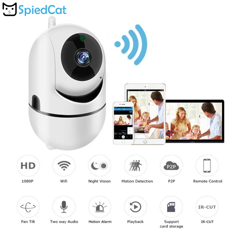 720/1080P HD Cloud Беспроводная IP Wifi мини камера интеллектуальное автоматическое