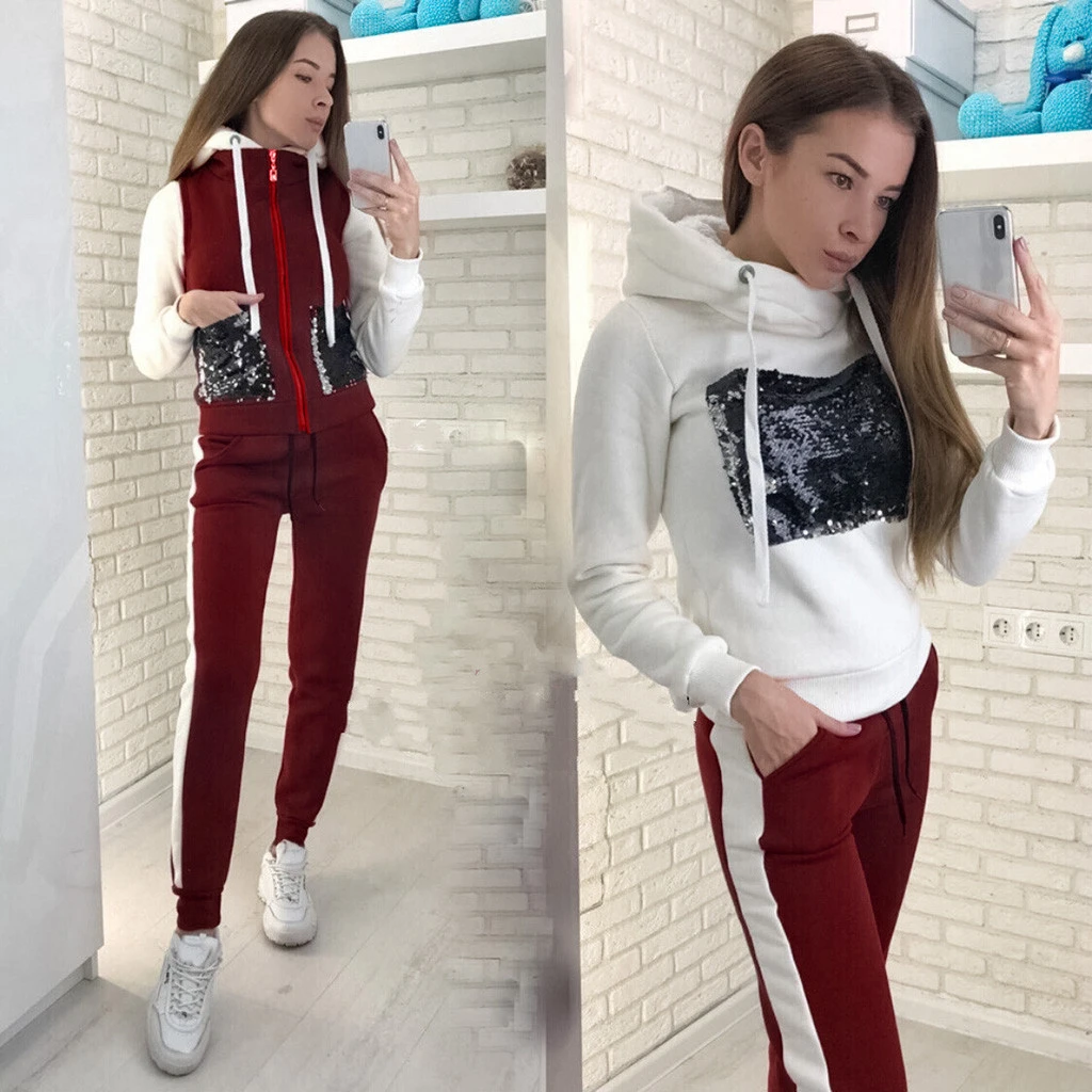 FREE OSTRICH Autumn And Winter 2019 New Fashion Women Suit Warm Tracksuits Casual Sets Fleece Sweatshirt Three Pieces Set 1121