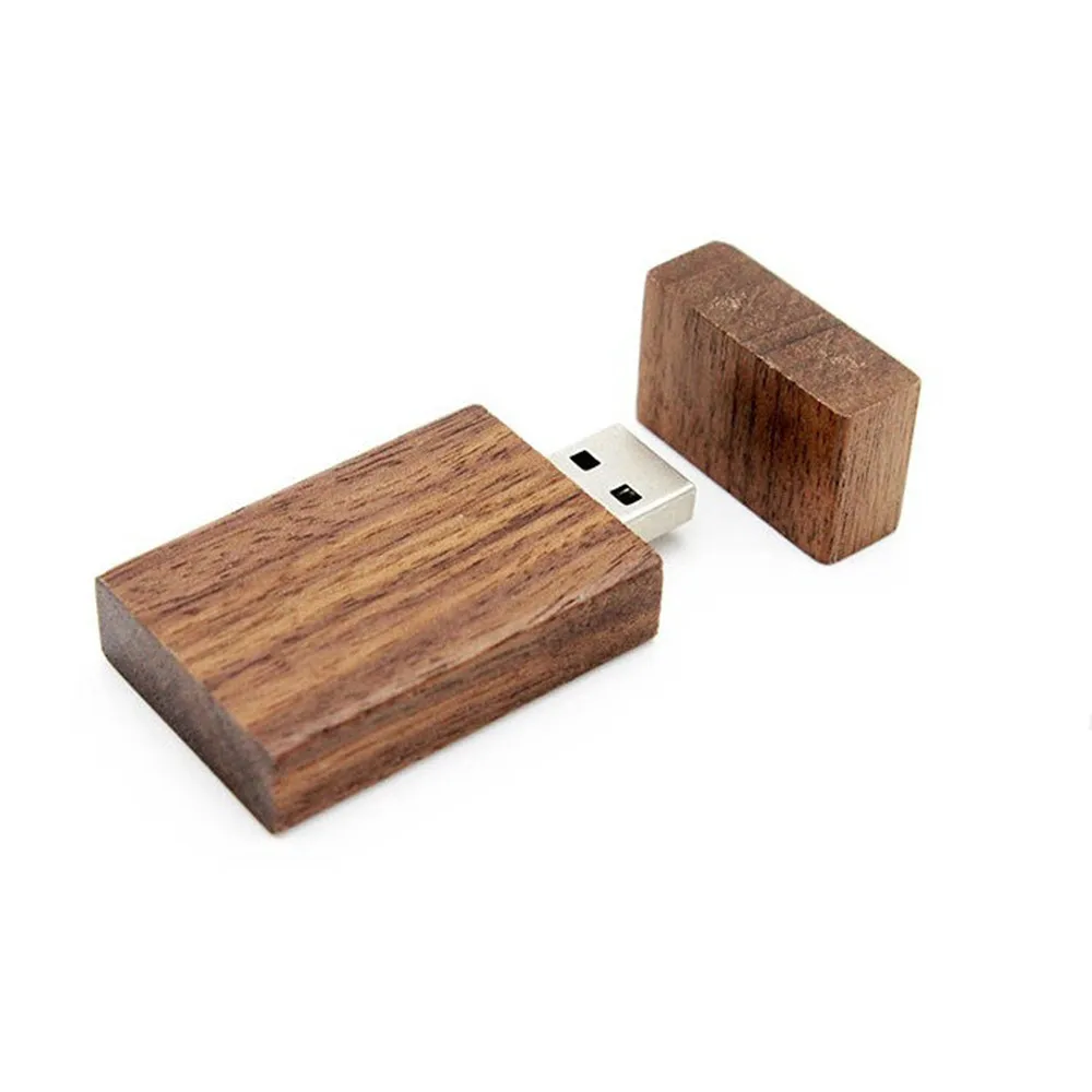 Usb флеш-накопитель USB2.0+ коробка, дерево, орех, флешка, 4 ГБ, 16 ГБ, 128 Мб, 8 ГБ, карта памяти, клиент, флэш-накопитель с логотипом, 32 ГБ, для свадебного подарка