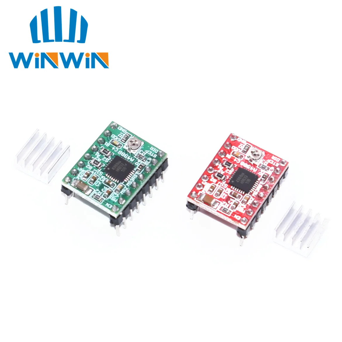 

20pcs/lot Reprap Stepper Driver 20PCS A4988 Stepper Motor Driver Module +20PCS Heatsink