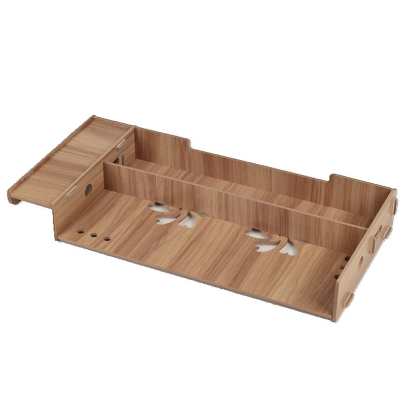 

Multi-Function Desktop Monitor Stand Computer Screen Riser Wood Laptop Cooler Stand Desk Holder for Notebook