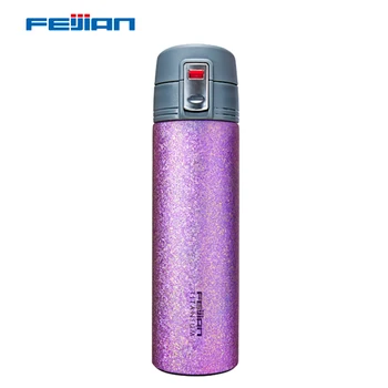 

FEIJIAN New Design Double Wall Titanium Vacuum Flasks 420ml Thermos Cup Coffee Tea Milk Travel Mug Thermo Bottle Gifts Box