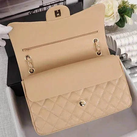 Apricot gold chain Горячая Распродажа! CHALLEN Классический роскошный дизайн женская сумка на плечо Высокое качество Натуральная кожа женская сумка с коробкой - Цвет: Apricot gold chain