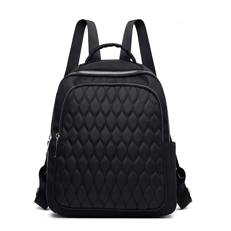 Женский рюкзак, студенческий, Оксфорд, рюкзак для женщин, противоугонные рюкзаки, Подростковая Студенческая школьная сумка на плечо, сумка для колледжа, для девочек - Цвет: black