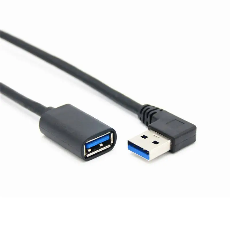 90 градусов под прямым углом супер скорость USB 3,0 мужчин и женщин Расширение адаптер для кабельного шнура 30 см/60 см