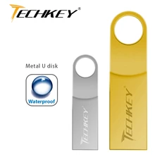 TECHKEY, новинка, usb флеш-накопитель, 64 ГБ, 32 ГБ, 16 ГБ, 8 ГБ, 4 Гб, флеш-накопитель, флешка, флешка, водонепроницаемый, серебристый, u диск, memoria cel, usb stick, подарок