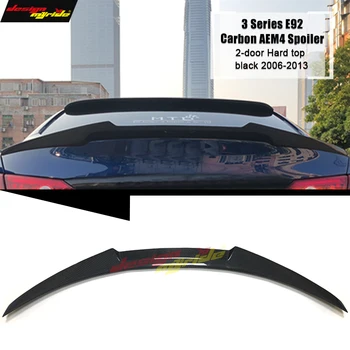 

E92 M3 2-Doors Hard top Sedan Rear Trunk Spoiler Wing M4 Style For BMW 3-Series 325i 328i Carbon Fiber Rear Wing Spoiler 2006-13