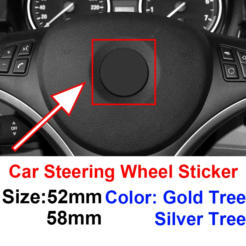 

1pcs Metal Car Steering Wheel Sticker Cover For Mercedes Benz AMG GLC GLE CLA GLA W205 W211 W213 Car Accessories Auto Goods