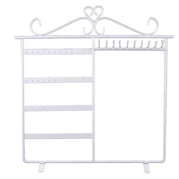 

48 Hole Showcase Free Standing Home Desk Metal DIY Storage Necklace Earrings Display Ornament Jewelry Rack