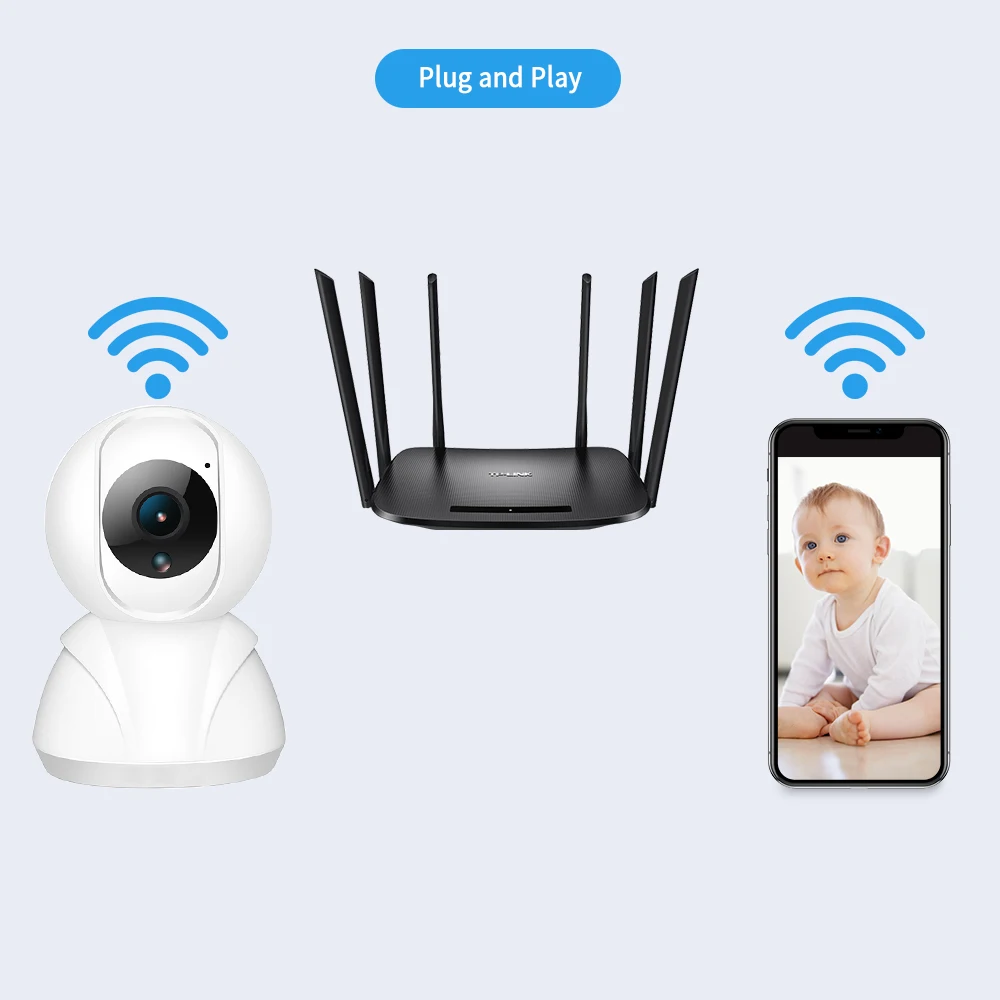 2MP домашняя IP камера безопасности 1080P Беспроводная Смарт WiFi камера Аудио запись наблюдения детский монитор HD мини CCTV камера 720P