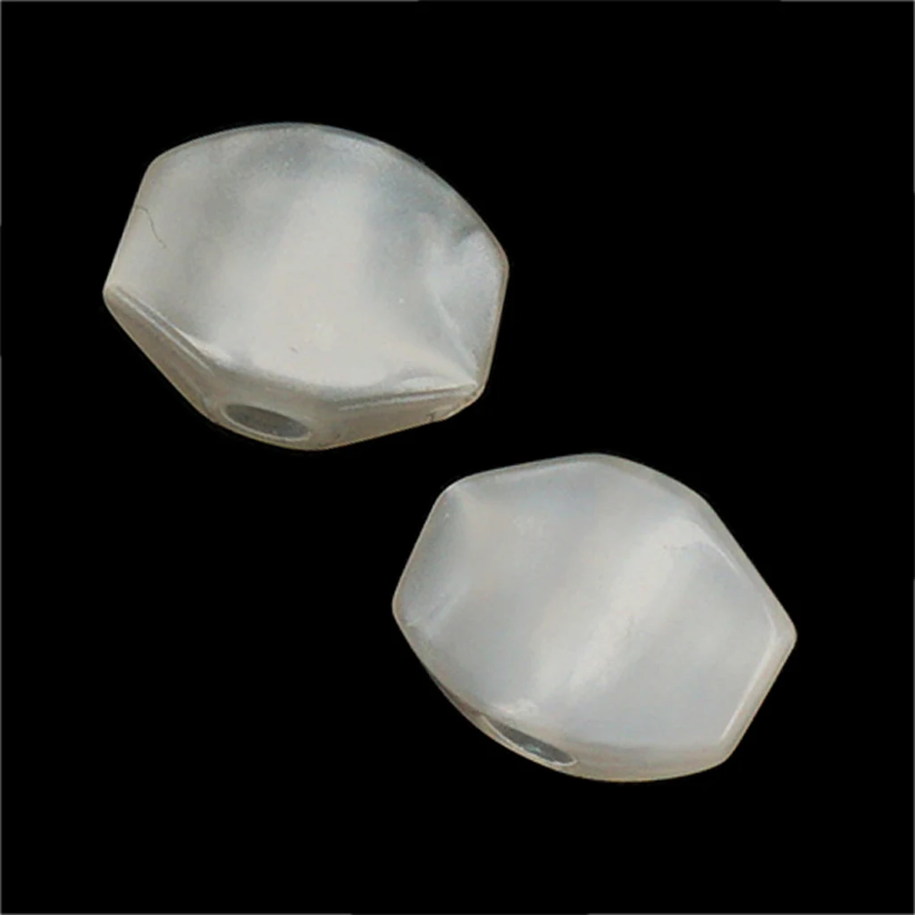 6Pcs Plastic Tuning Pegs Machine Heads Knobs Caps for Acoustic Guitar Part White