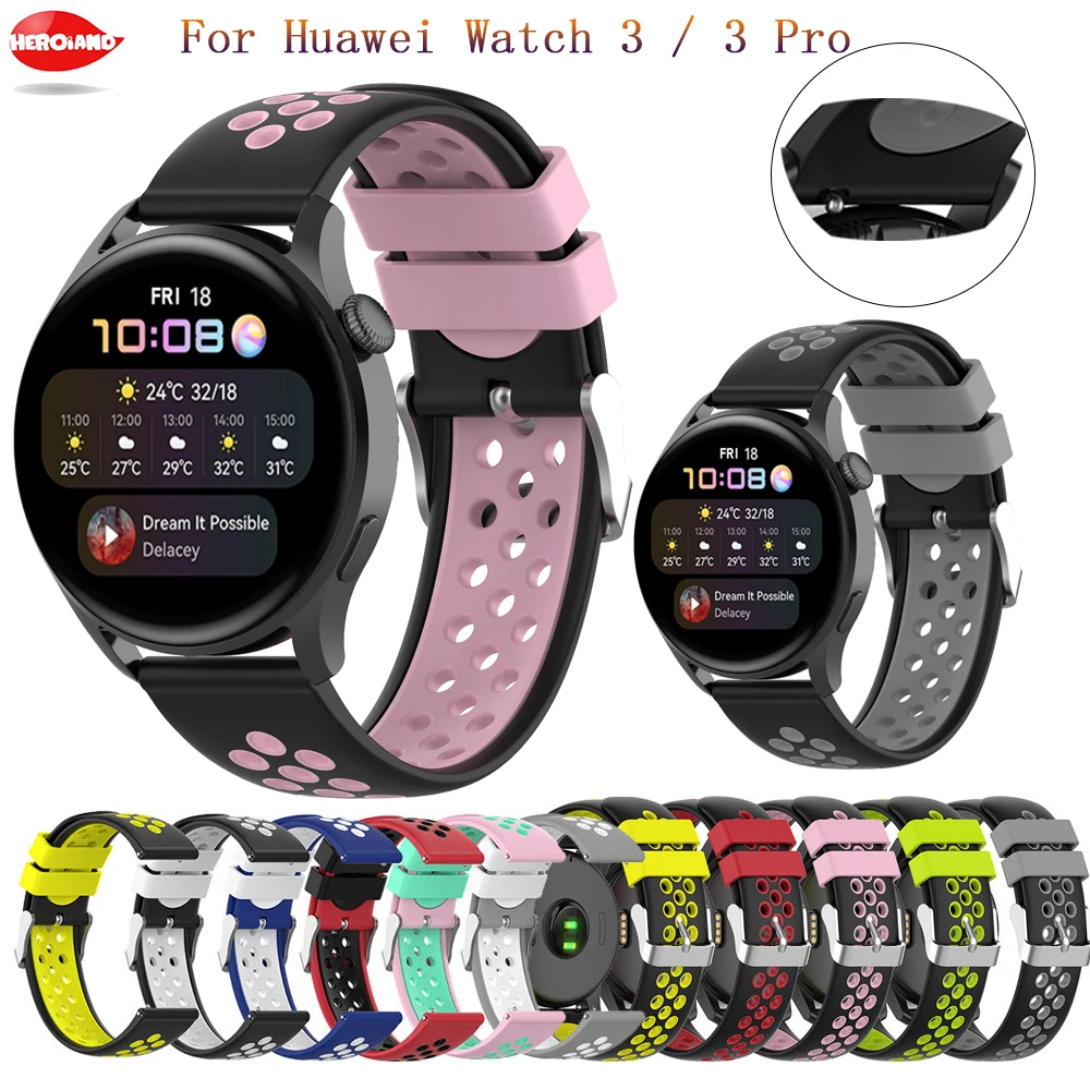 

Soft Silicone Band Strap For Huawei Watch 3 / 3 Pro Sport Rubber Smart Watchband For Huawei GT 2 Pro Wristband Replace Bracelet