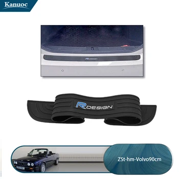 

90CM RDESIGN-LOGO Rubber Car Rear Bumper Trim Rear Guard Plate Protector Sticker For Volvo XC90 S60 CX60 S80 V40 S40 V60