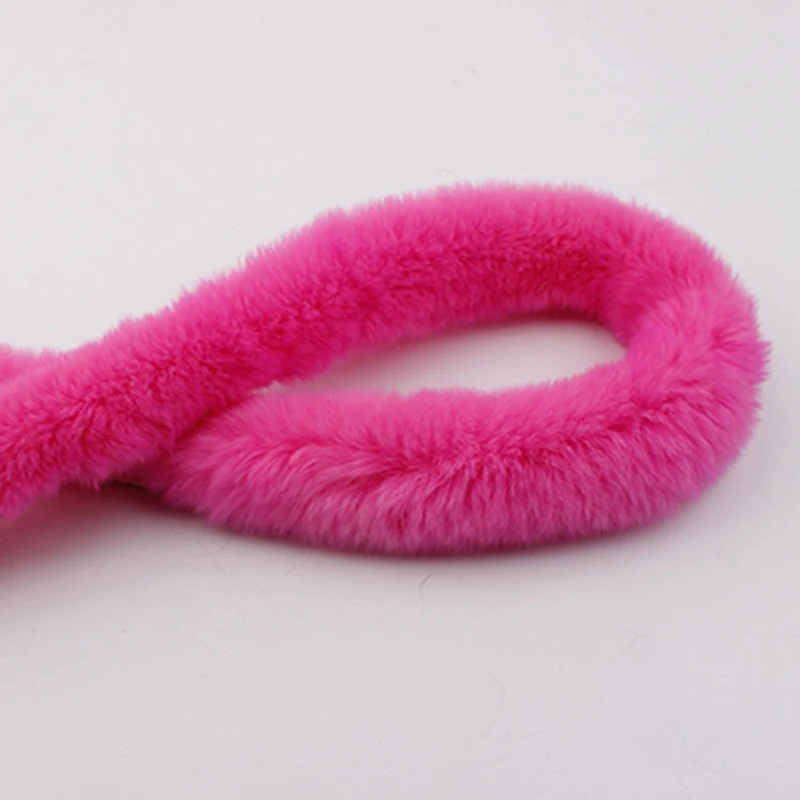 Thickened Artificial Rabbit Fur Trim Clothes Accessory Faux Fur Strips For Sweater Coat Hood Hat DIY Fluffy Garment Materials 5m fur fabric