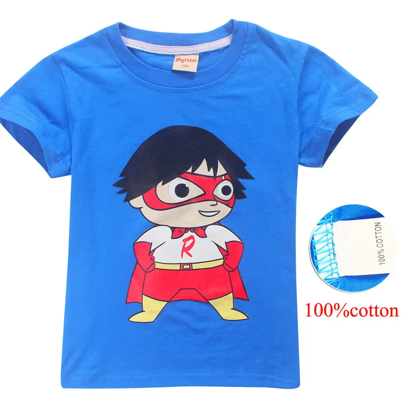 Детская футболка с человеком-пауком футболка для мальчиков с надписью «Ryan Toys Review» Детские брендовые топы, футболки с супергероями для маленьких девочек возрастом от 4 до 15 лет, Vampirina