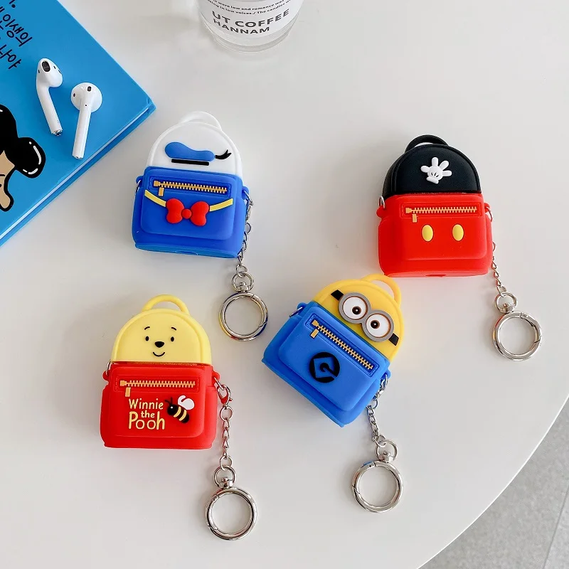 

3D Earphone Case For Airpods 2 Pro Case Silicone Anime Cartoon Headphone/Earpods Cover For Apple Air pods Pro 3 Case Keychain