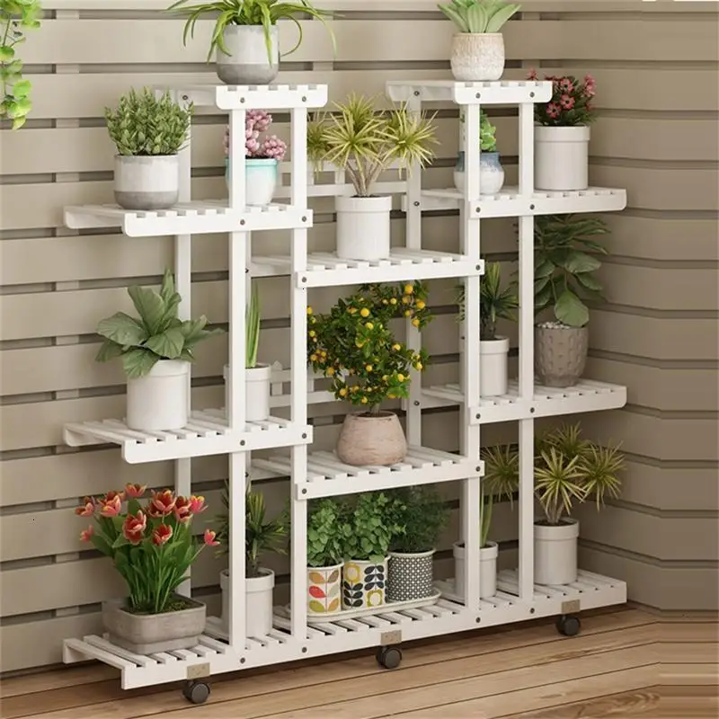 Escalera деревянные полки для Estanteria Para Plantas Varanda лестница балкон уличная Цветочная