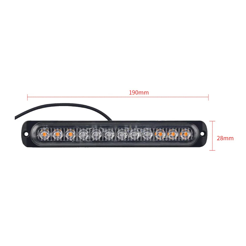 

Amber+White 12LED Strobe Light Truck Hazard Beacon Flash Warning Lamp 36W 12-24V