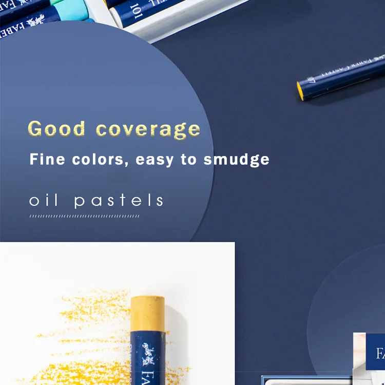 Faber Castell Óleo Macio Profissional Pastel - Crayon Vara Cera Azul Caixa 12 24 36 Cores Pintura Mão-pintado Mestre Pastéis 1270 9 High Quality Material escolar e de escritório