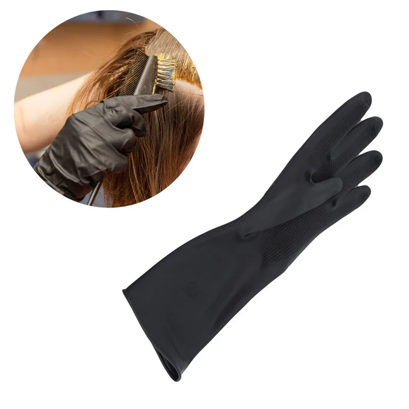 Anti-slip Beauty Salons Hairdressing Gloves Hair Thicker Rubber Gloves Hair Dyed Gloves Durable Hair Care Styling Tools 1 Pair