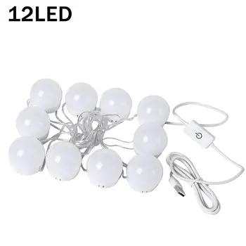 

USB LED 12V Makeup Lamp Wall Light Beauty 2 6 10 14 Bulbs Kit For Dressing Table Stepless Dimmable Hollywood Vanity Mirror Light