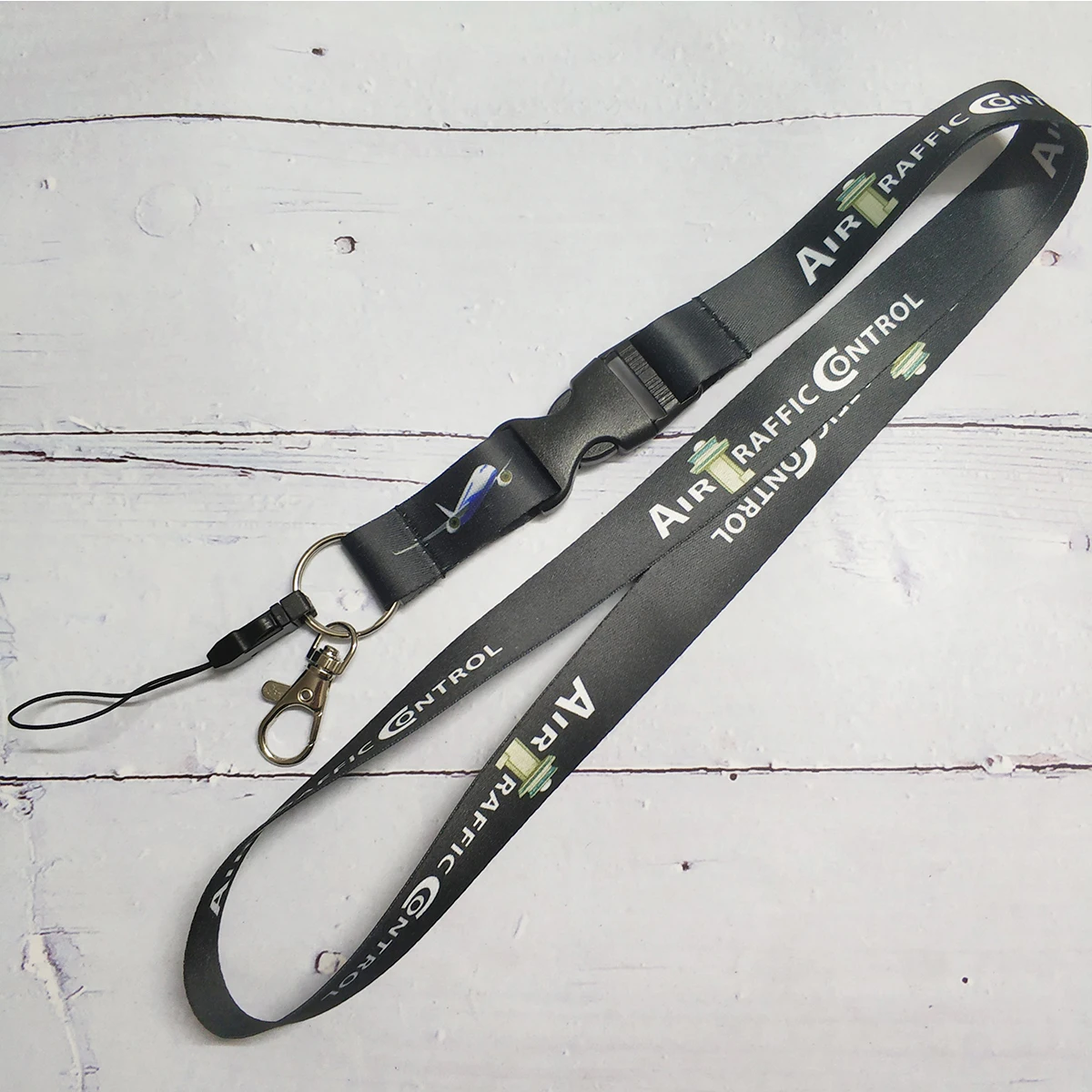 Aviation-Themed Polyester Neck Strap Keychain Gift